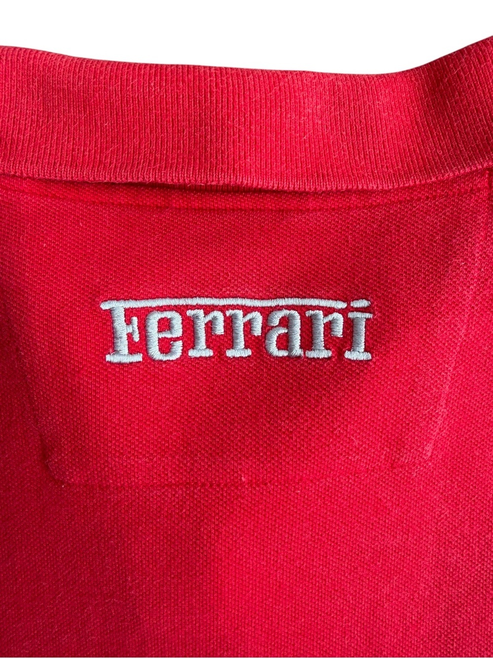 VTG 2000 Y2K Ferrari Official Licensed Red Polo Shirt Size: L - Picture 8 of 9